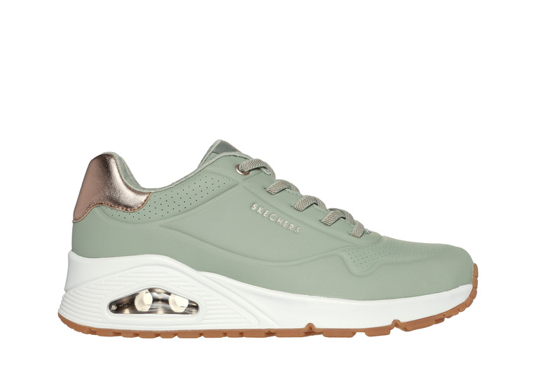Skechers Uno shimmer away sneaker sage dames