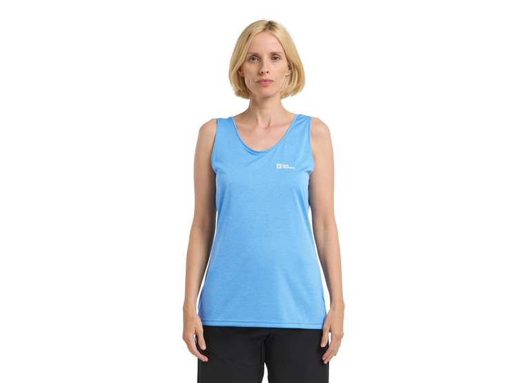 Jack Wolfskin Crosstrail tank mid blue dames