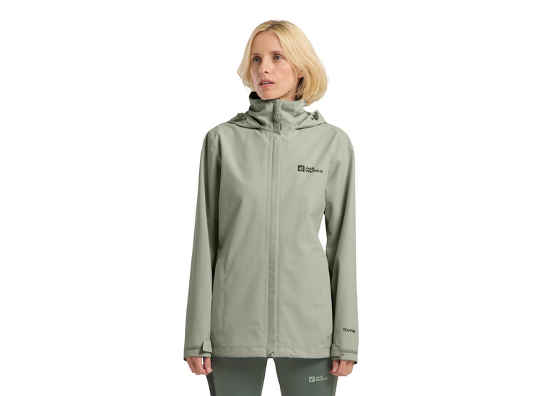Jack Wolfskin Trailtime 2l regenjack mint leaf dames