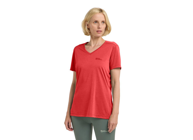 Jack Wolfskin Crosstrail T-shirt vibrant red dames