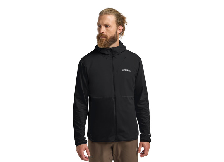 Jack Wolfskin prelight trail hoody zwart heren