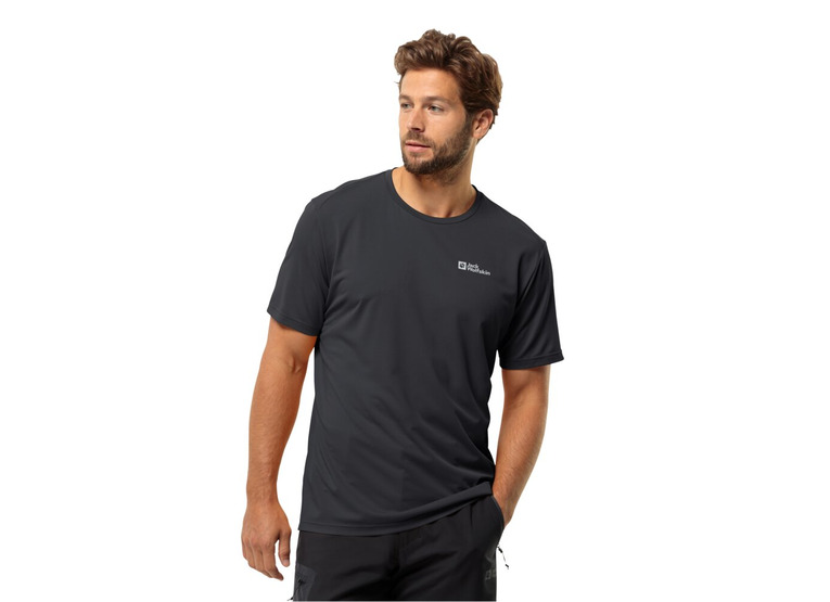 Jack Wolfskin Delgami S|s T-shirt zwart heren