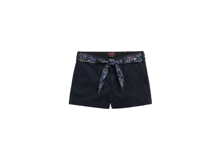 Superdry klassieke chinoshort eclipse navy dames