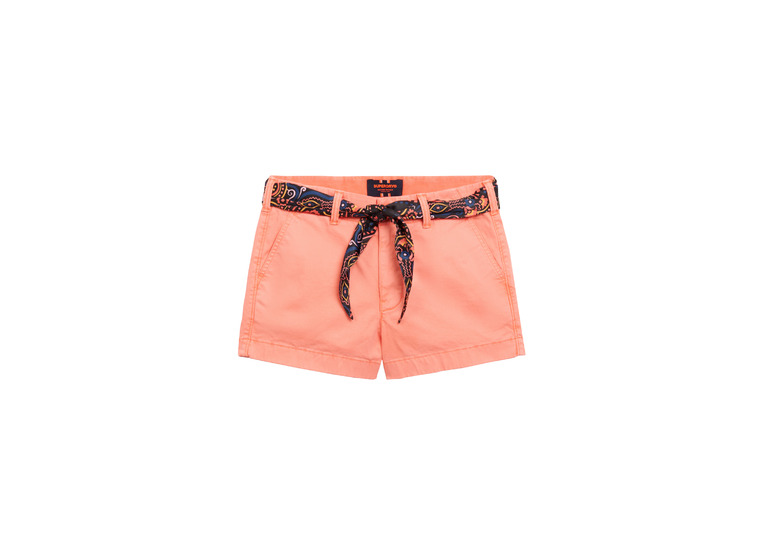 Superdry klassieke chinoshort eclipse volcanic coral dames