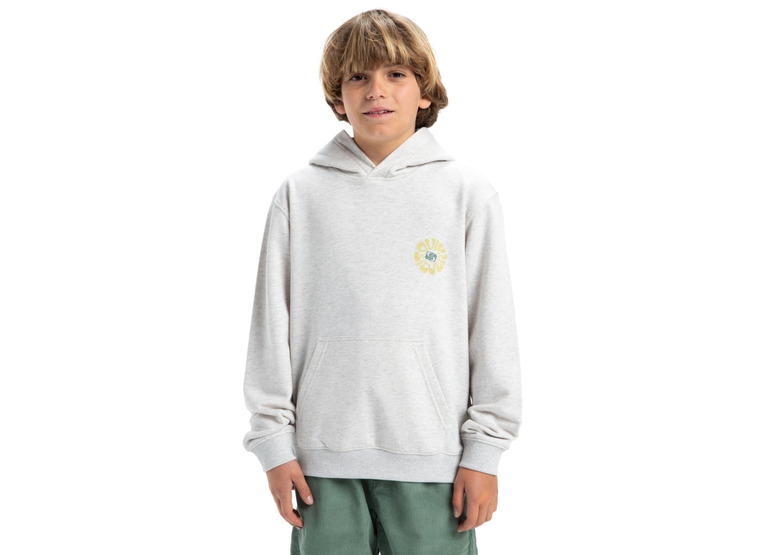 Quiksilver Graphic hoodie white marble heather KIDS
