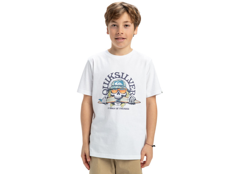 Quiksilver Ev Skull feast T-shirt wit KIDS