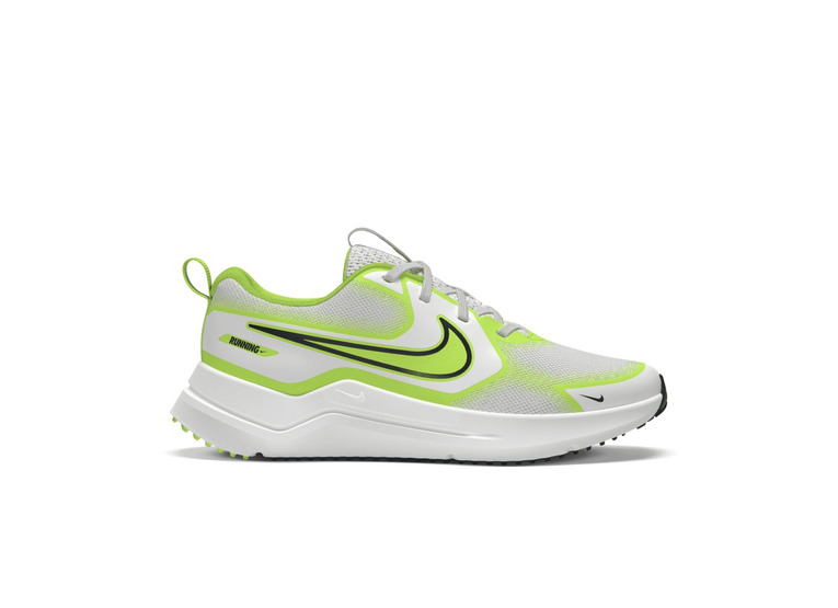 Nike Cosmic runner loopschoen wit/volt KIDS