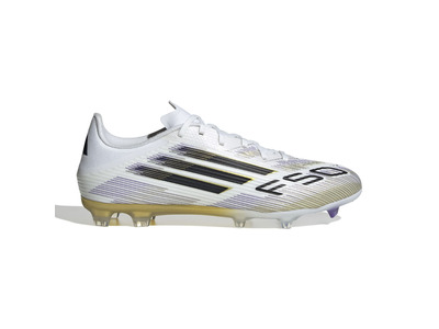Adidas F50 League FG/MG voetbalschoen wit/goud/zwart KIDS