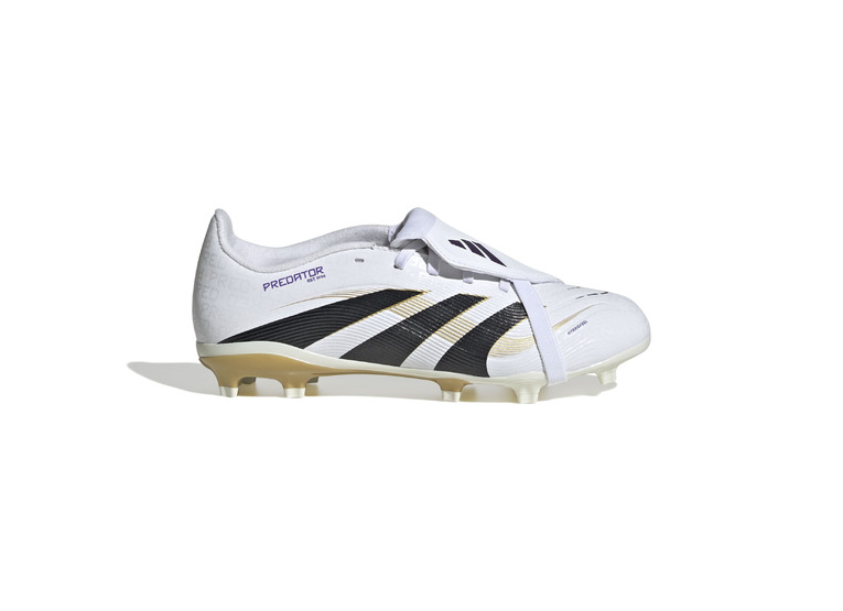 Adidas Predator League Fold-Over Tongue FG/MG voetbalschoen wit/zwart/goud KIDS