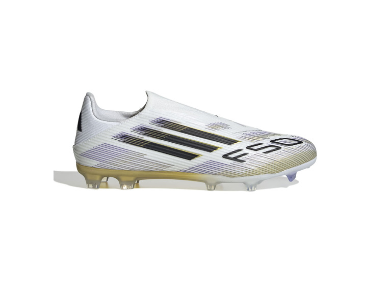 Adidas F50 League Veterloze FG/MG voetbalschoen wit/zwart/goud