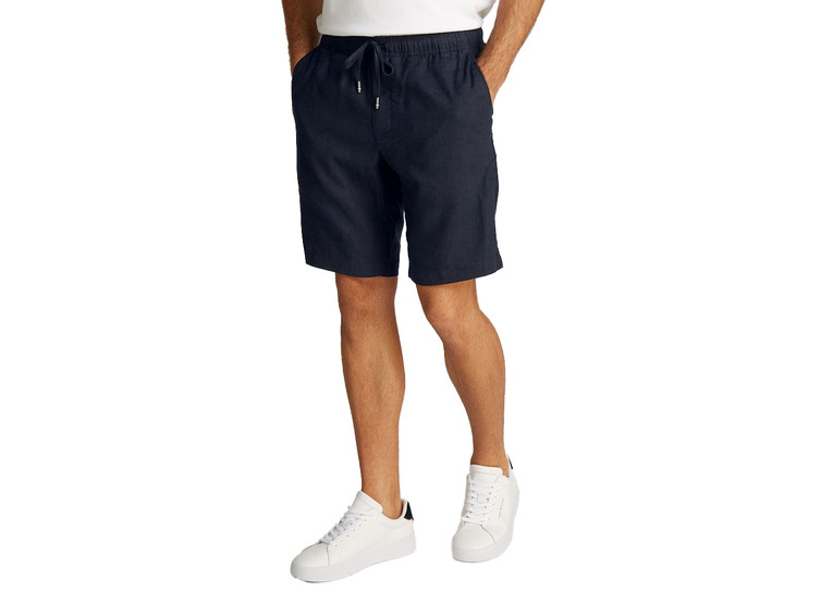 Tommy Hilfiger Harlem relaxed fit linnen short navy heren
