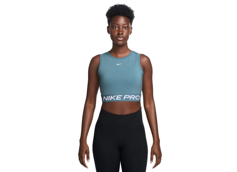 Nike Pro Dri-FIT korte tanktop smoky blue dames
