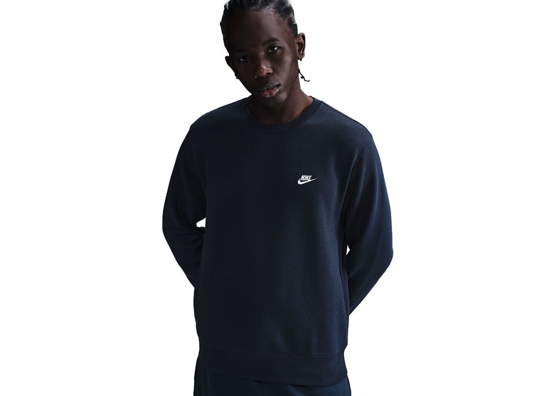 Nike Club fleecetrui donkerblauw heren
