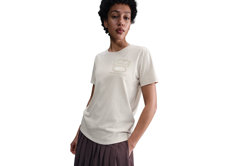 Nike Sportswear Club T-shirt beige dames