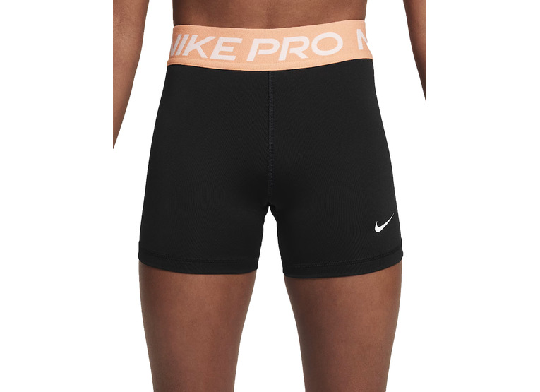 Nike Pro short zwart/apricot agate meisjes