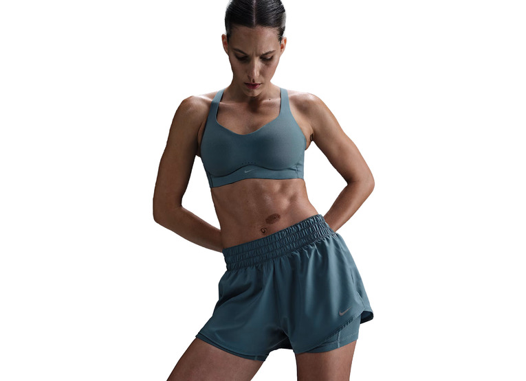 Nike One Dri-FIT 2-in-1 short smokey blue dames