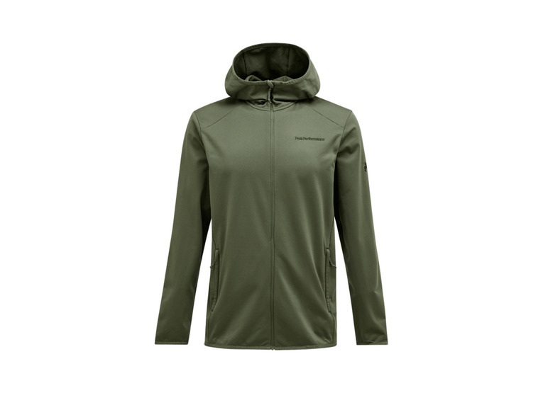 Peak Performance light zip hood midlayer pine needle heren