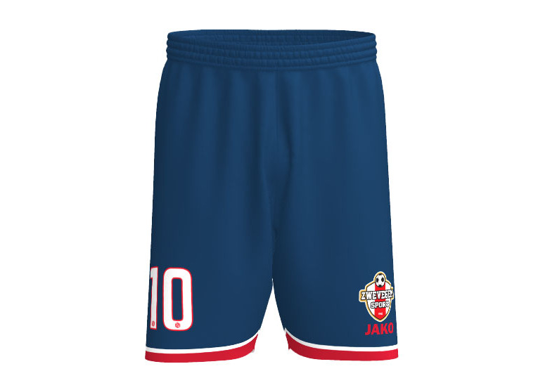 Jako Zwevegem Sport speler short 1ste ploeg blauw heren