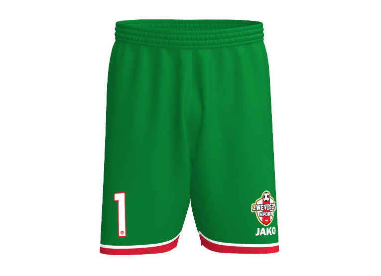 Jako Zwevegem Sport keepersshort 1ste ploeg groen heren