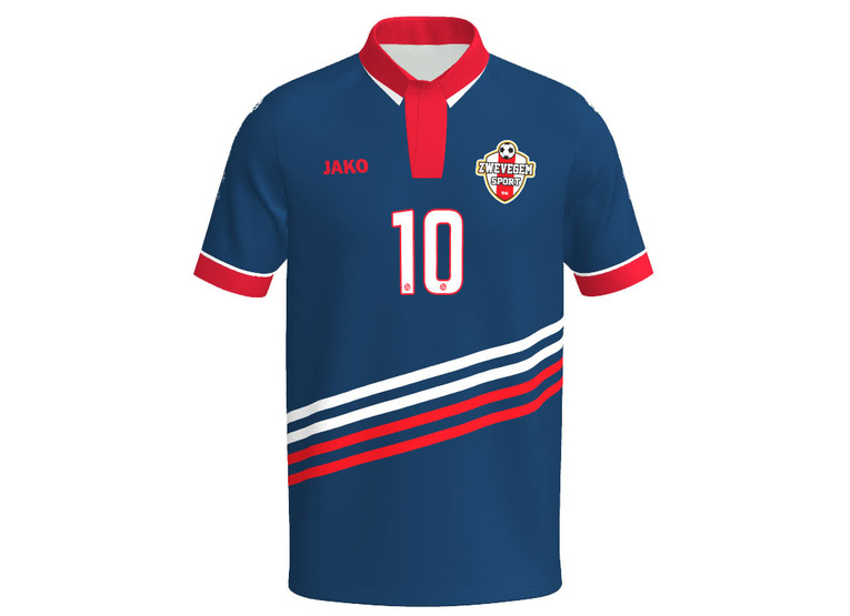 Jako Zwevegem Sport spelersshirt 1ste ploeg blauw heren