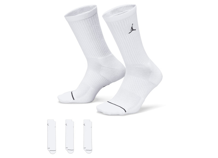 Nike Jordan everyday crew sokken wit - 3 paar