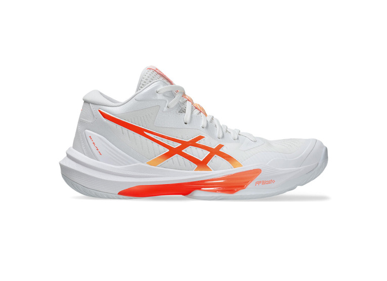 Asics Sky Elite FF 3 indoorschoen wit/vivid coral dames