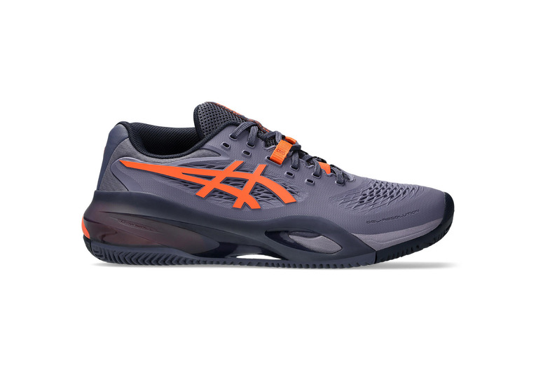Asics Gel-Resolution X Clay tennisschoen greyish purple/nova orange heren