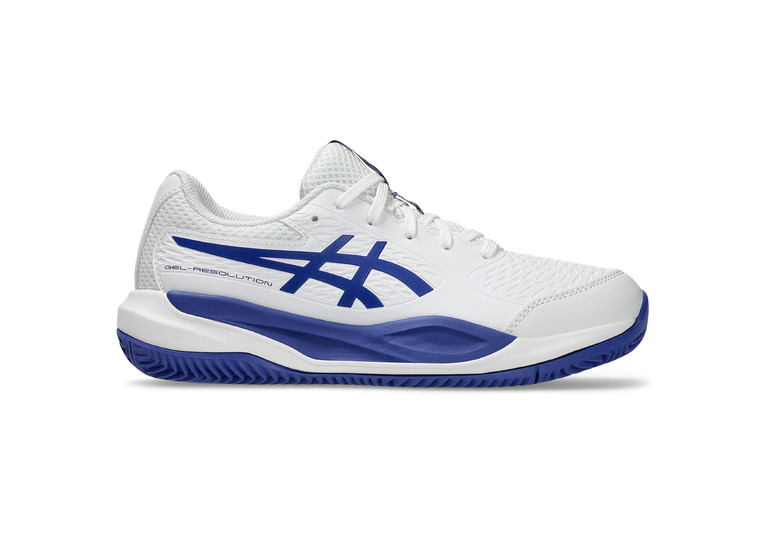 Asics Gel-Resolution X GS Clay tennisschoen wit/kolbaltblauw KIDS