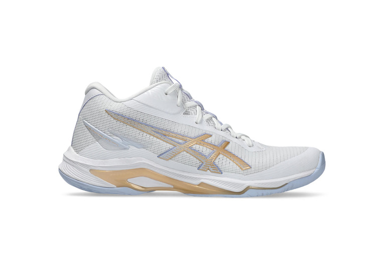 Asics Netburner ballistic FF MT 4 indoorschoen wit/champagne dames