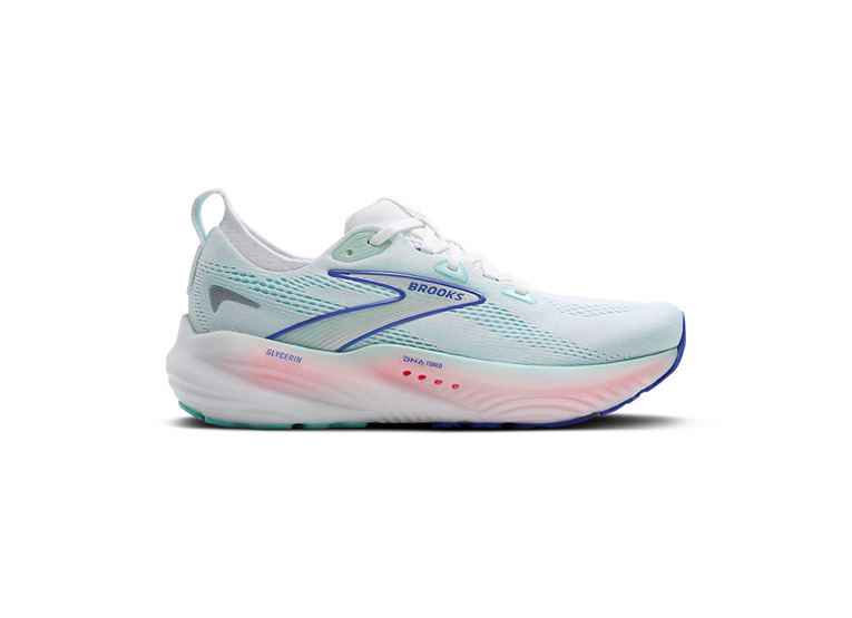 Brooks Glycerin 22 loopschoen wit/limpet shell/amparo blue dames