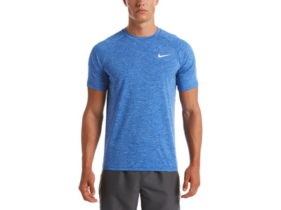 Nike Heathered hydroguard T-shirt blauw heren