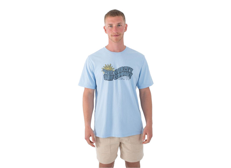 Hurley Naturally stoked T-shirt lichtblauw heren