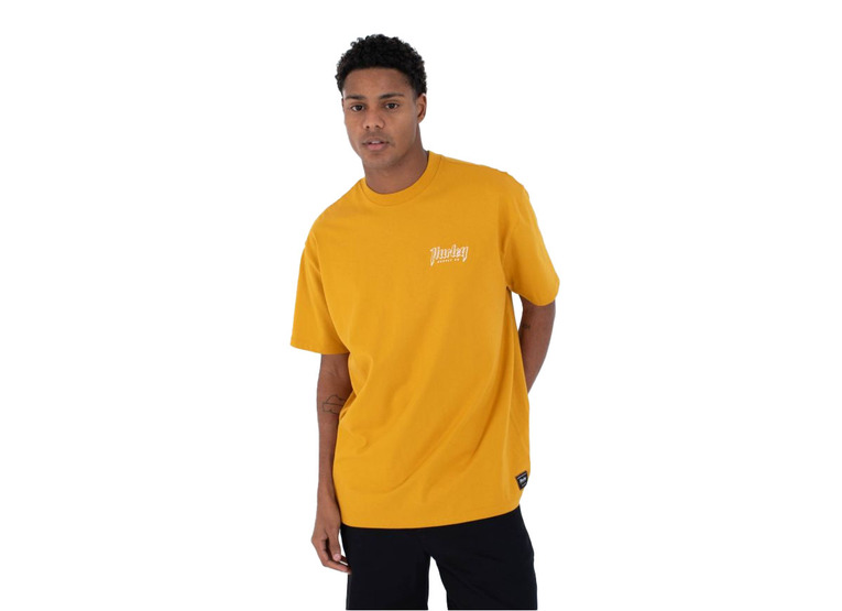 Hurley built outline T-shirt geel heren