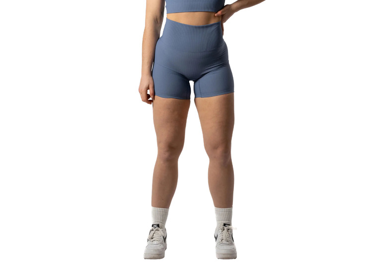 Aesthetic Wolf rib short blueberry dames