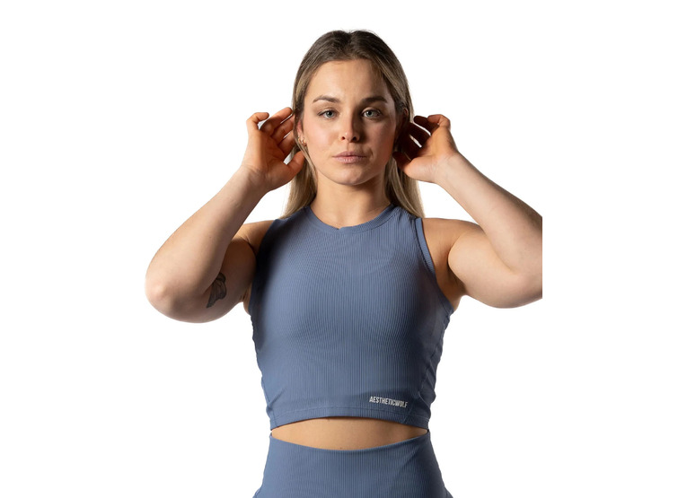 Aesthetic Wolf rib tank blueberry dames