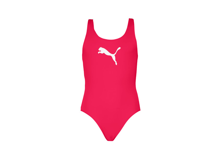 Puma racerback badpak bright red meisjes