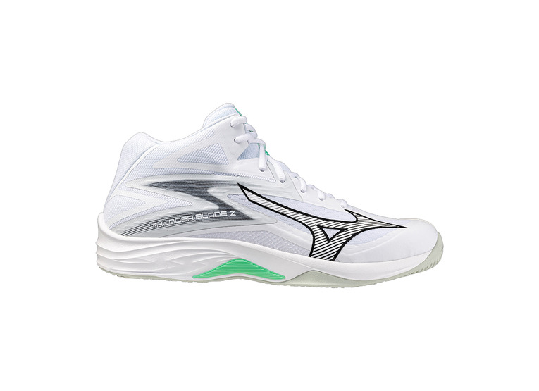 Mizuno Thunder Blade Z Mid indoorschoen wit/zwart/frozen emerald unisex