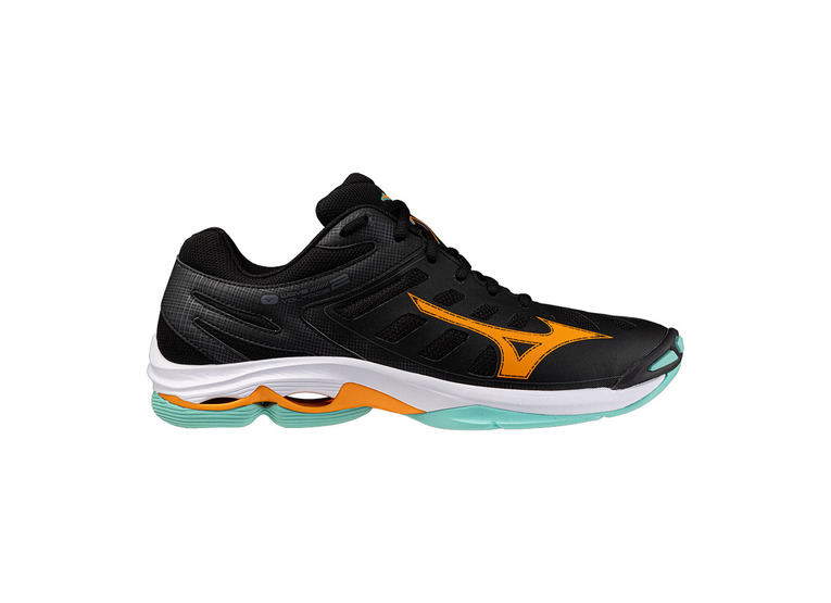 Mizuno Wave voltage 2 volleybalschoen zwart/tangelo/ice green heren