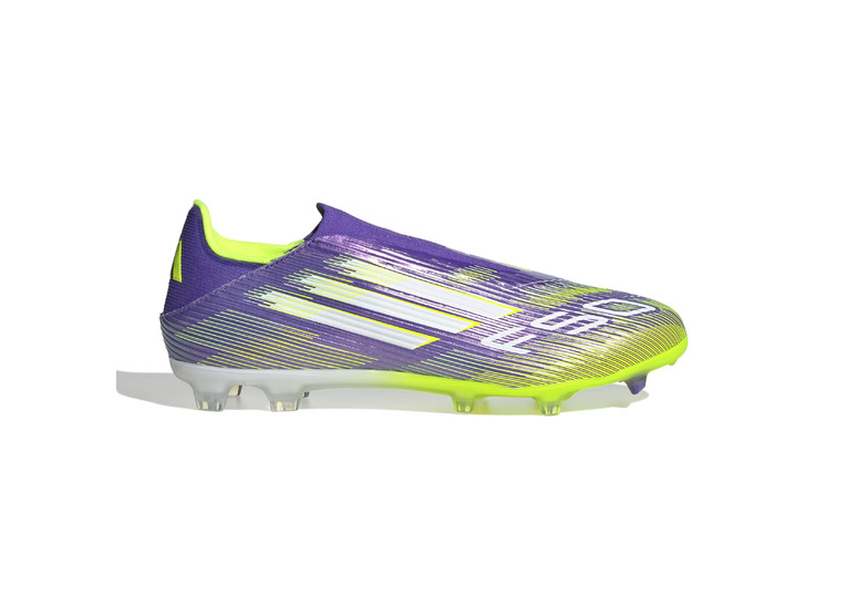 Adidas F50 League Veterloze FG/MG voetbalschoen purple rush/lucid lemon/wit