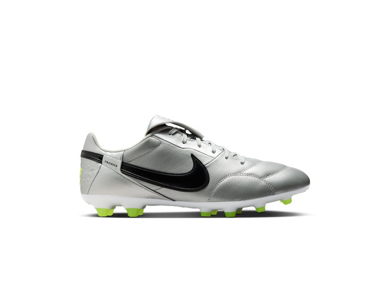 Nike Premier 3 low top FG voetbalschoen grijs/zwart/lucid lemon