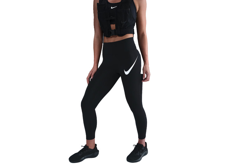 Nike Tempo Swoosh run 7/8-legging zwart dames