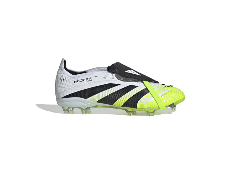 Adidas Predator Elite Fold-Over Tongue FG voetbalschoen wit/lucid lemon/zwart Kids