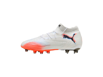Puma Future 8 ultimate AG voetbalschoen wit/zwart/glowing red