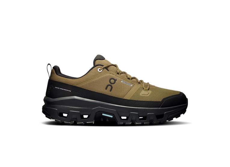On Cloudrock low waterproof wandelschoen hunter/zwart heren
