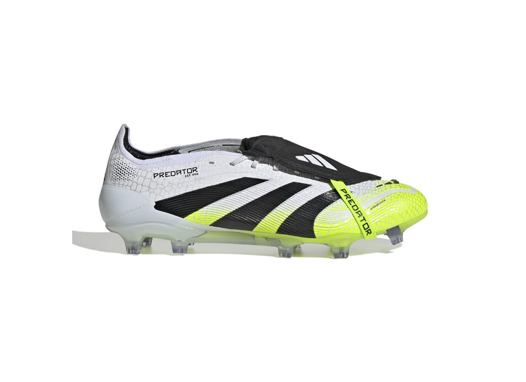 Adidas Predator Elite Fold-Over Tongue FG voetbalschoen wit/lucid lemon/zwart