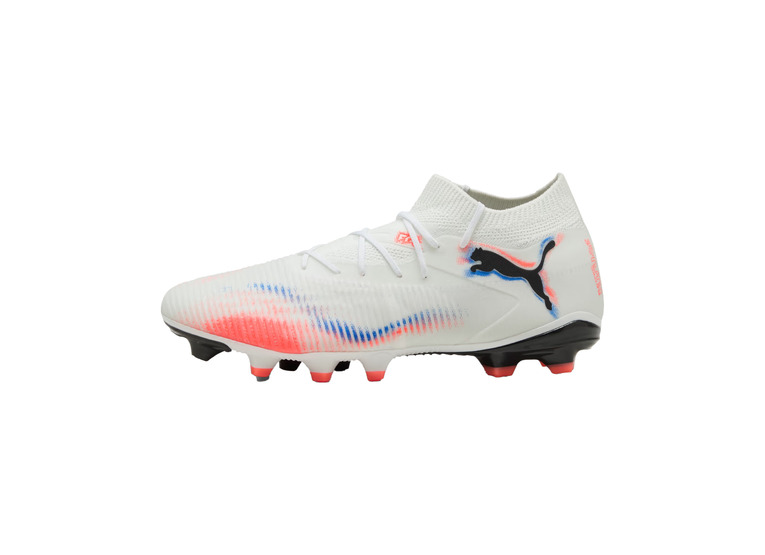Puma Future 8 Match FG/AG voetbalschoen wit/glowing red
