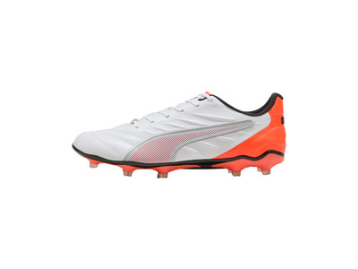 Puma King Pro FG/AG voetbalschoen wit/glowing red