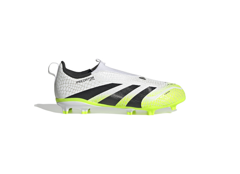 Adidas Jr. Predator League veterloze FG/MG voetbalschoen wit/geel/zwart KIDS