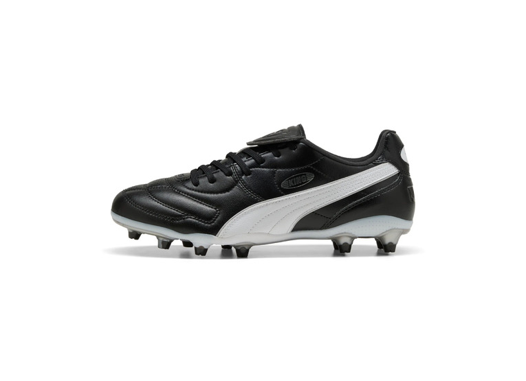 Puma King Liga FG/AG voetbalschoen zwart/wit/zilver