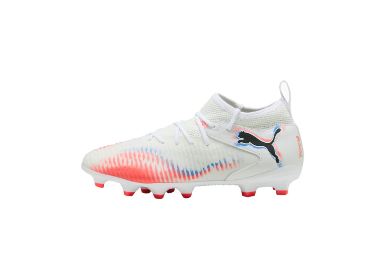 Puma Jr. Future 8 Match FG/AG voetbalschoen wit/glowing red KIDS